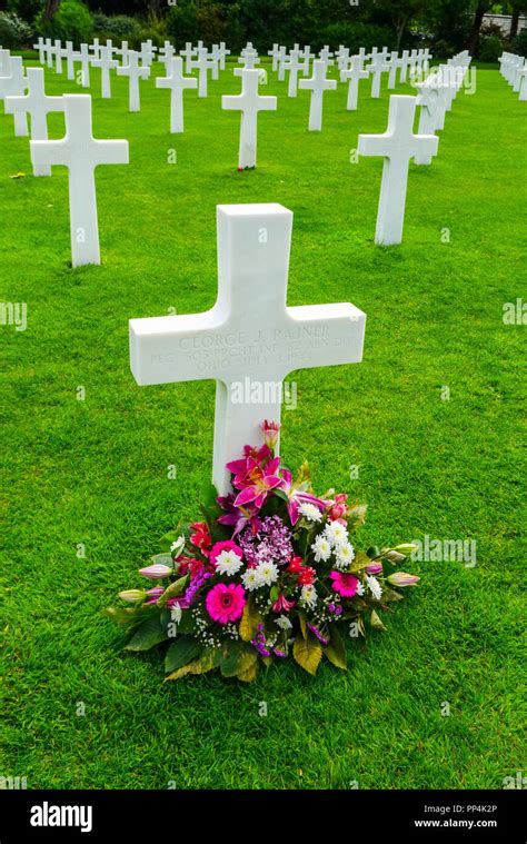 White Crosses At The American Cemetery World War Ii Memorial D Day