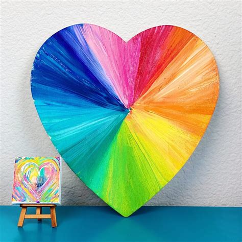 Easy Abstract Painting Ideas Painted Hearts Color Made Happy