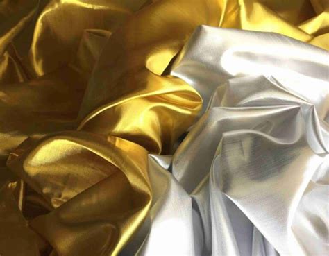 Lame Silver And Gold Draping Fabric Shiny Lame For Sale Decor