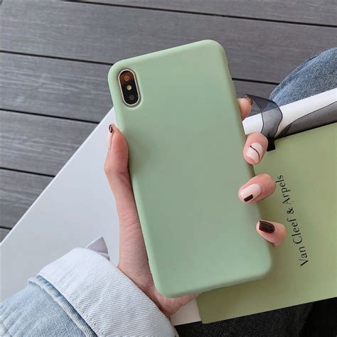 Fresh Matcha Green Phone Case For Iphone Candy Full Protective Green