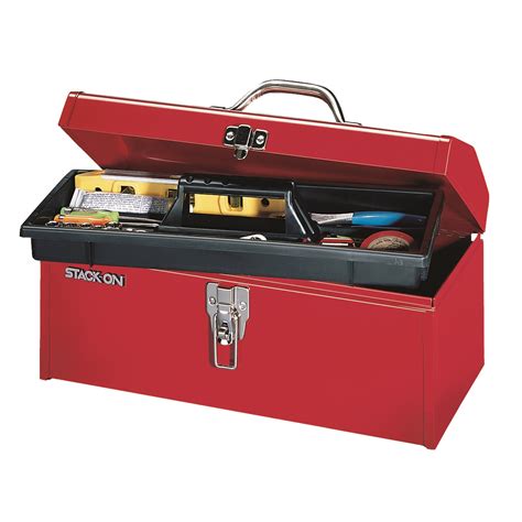 Stack On 16 Multi Purpose Hip Roof Tool Box Red