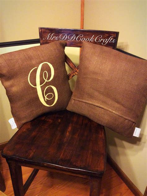 Burlap Pillows, Monogram Pillows , Bow Pillows by MrsDDCookCrafts | Bow pillows, Burlap pillows ...
