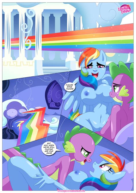 Rule 34 Anthro Bbmbbf Bed Breasts Comic Dragon English Text Equestria