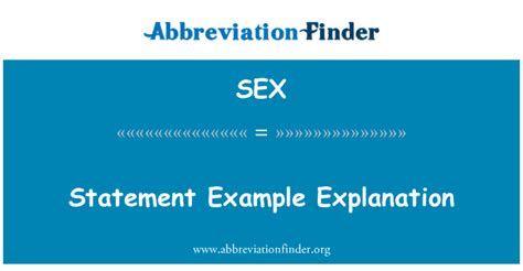 Sex Definition Statement Example Explanation Abbreviation Finder
