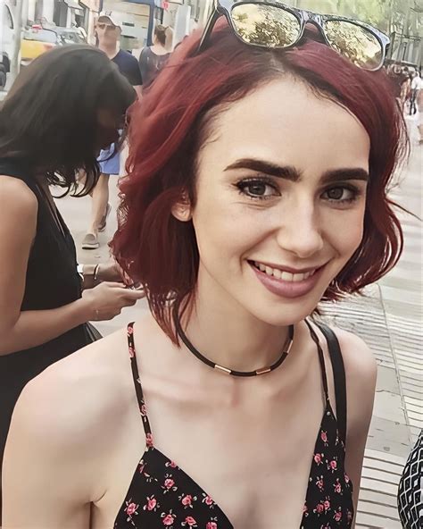 Red Hair Red Bob Hair Red Pink Hair Lily Collins Hair