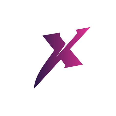 letter x logo. purple logo design concept template 606106 Vector Art at ...