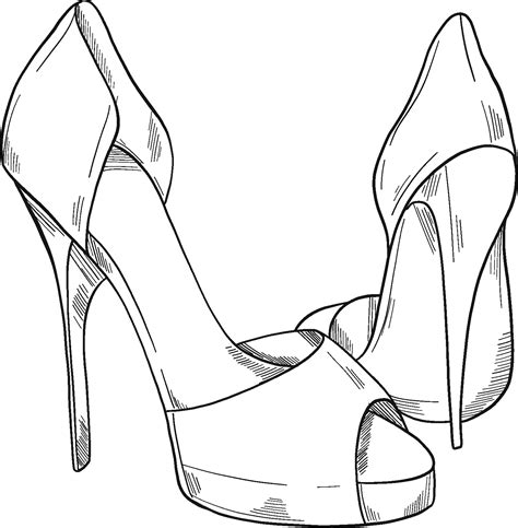 High Heel Coloring Page ColouringPages