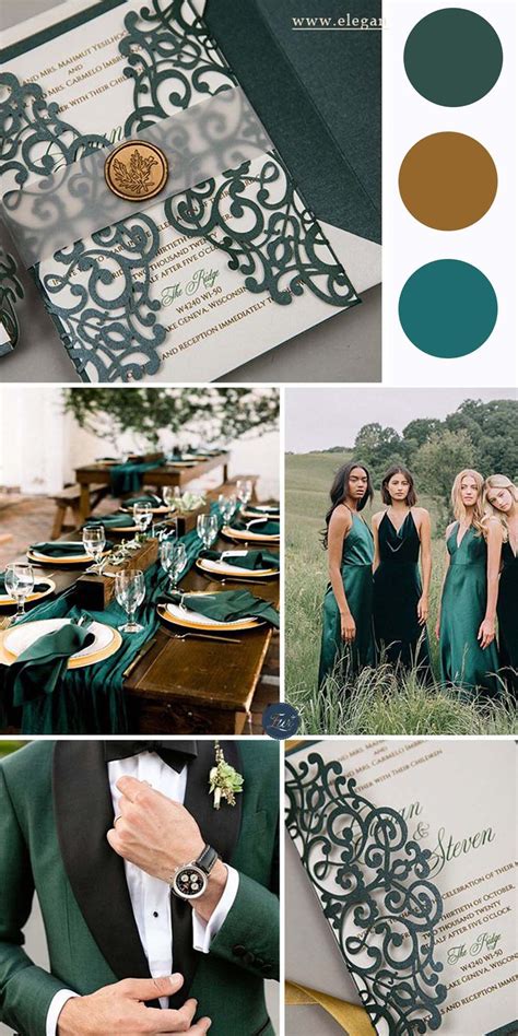 Emerald Green And Gold Winter Wedding Color Palette Fab Mood Fab Mood