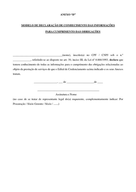 Declaro Que As Informações Acima São Verdadeiras