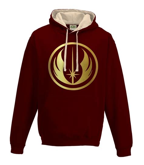Star Wars Inspired Jedi Knight Brown And Cream With Gold Logo Hoodie