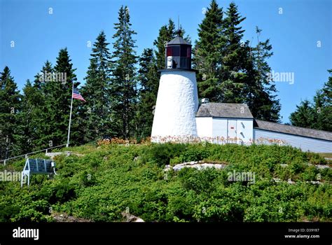 Burnt Island Lighthouse Maine Stock Photo Alamy