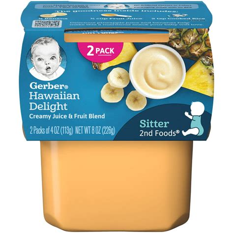 2 Pack Gerber Stage 2 Creamy Juice And Fruit Blend Baby Food 1 Tub
