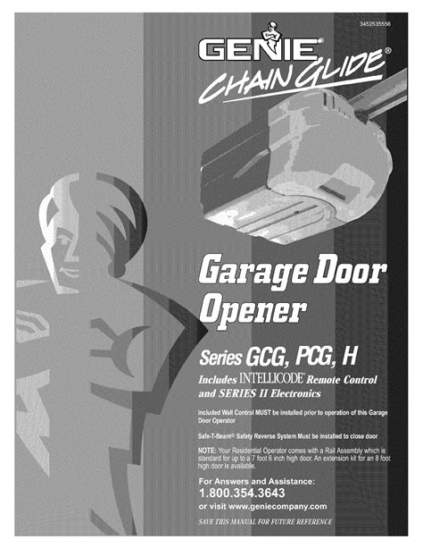 Genie Garage Door Opener Owners Manual | Dandk Organizer