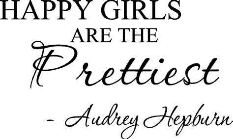 Happy Girls Are The Prettiest Audrey Hepburn Vinyl Wall Art