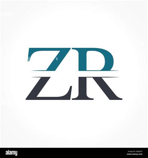 Initial Zr Logo Design Vector Template Creative Letter Zr Business