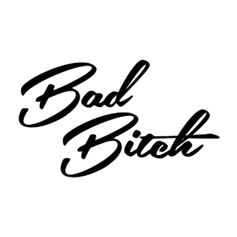 Badbitch Typography Cursive Sticker By Rachelpinion4