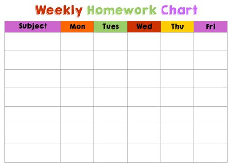 4 Best Homework Completion Chart Printable PDF for Free at Printablee