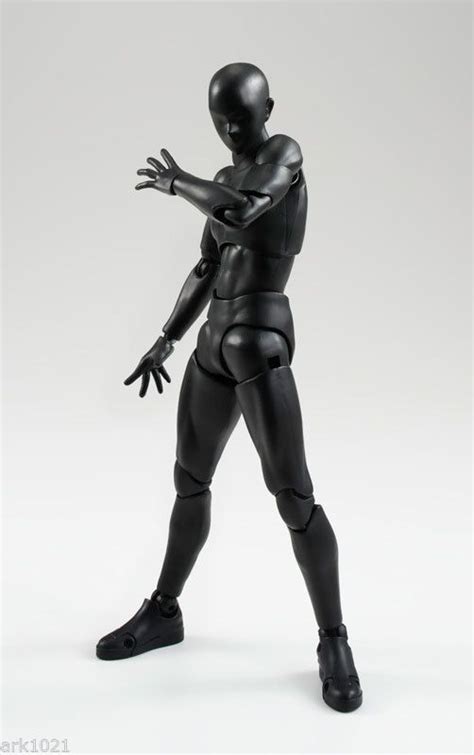 Bandai S H Figuarts Body Kun Solid Black Color Ver Male Pose