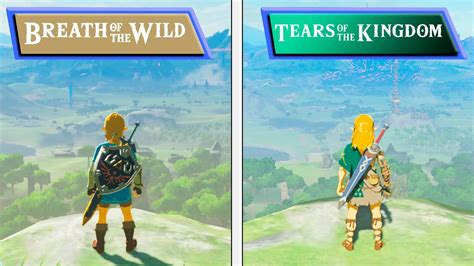Zelda Tears Of The Kingdom Vs Breath Of The Wild Comparison Video
