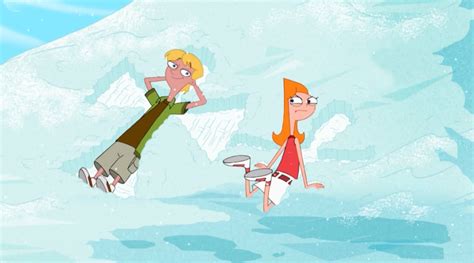 Image Candace And Jeremy After Landing In The Snowpng Disney Wiki