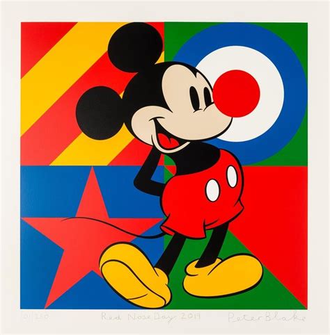 Peter Blake Red Nose Day Screen Print Comic Pop Art By Peter