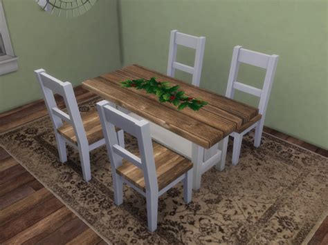 Doggos Farmhouse Dining Table By Itsthatdoggo At Tsr Sims 4 Updates