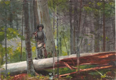 Hunter In The Adirondacks Watercolor Landscape Landscape Paintings
