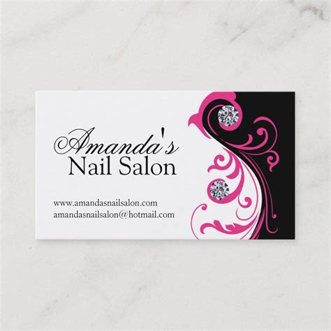 Stylish Nail Salon Business Cards Zazzle In 2022 Salon Business Cards Nail Salon Business