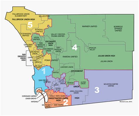District Map Outlining Areas For Each Trustee San Diego County Map Hd Png Download