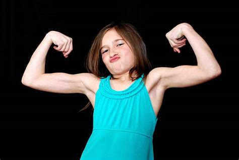 Royalty Free Flexing Muscles Little Girls Human Muscle Child Pictures