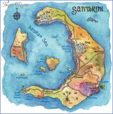 Santorini Attractions Map Toursmaps Com