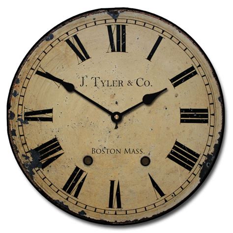 Large Roman Numeral Wall Clocks Distressed Wall Clock