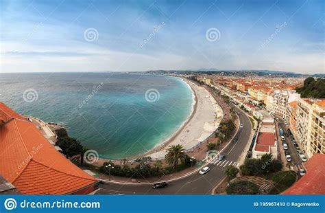 Panoramic Arial View Of The English Promenade Promenade D Anglais In