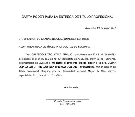 Ejemplo De Carta De Autorizacion Para Realizar Tramites Colección De