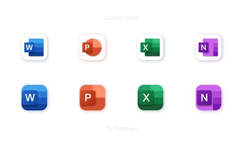 Microsoft Office Icons Redesign Behance