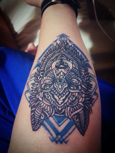 Tattoo Uploaded By David S Gutiérrez • Wolf Mandala • Tattoodo