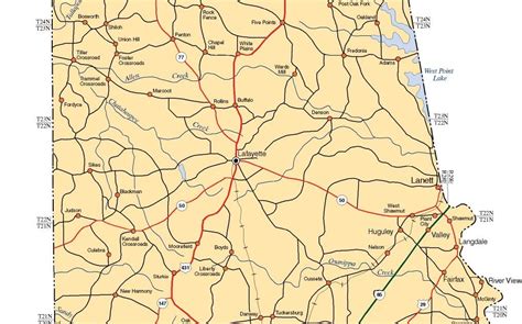 Chambers County Alabama Map