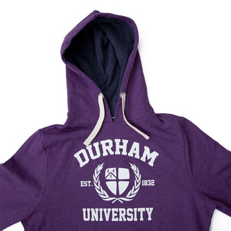 Fairtrade Quilted Hoody Purple Marl At Durham University Official Shop