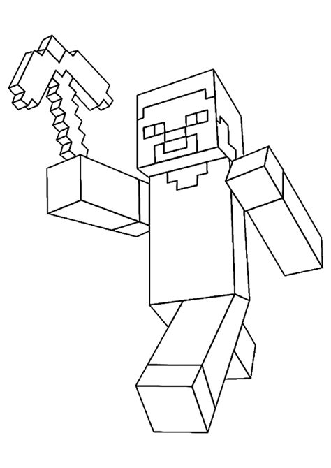 Steve In Minecraft Coloring Page Free Printable Coloring Pages For Kids