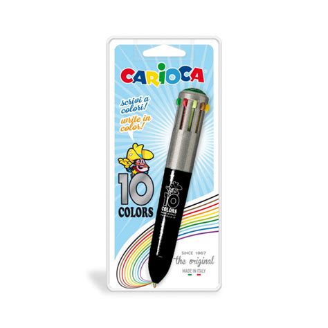 10 Colors Pen Vintage Black Ball Point Pens Carioca