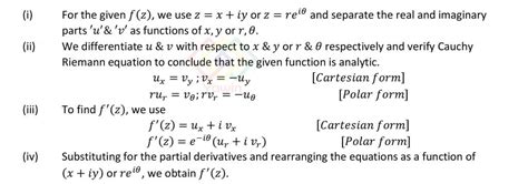 steps to find the derivative of an analytic function in complex variables yawin