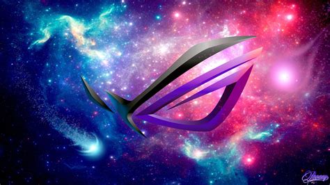 Asus Rog Republic Of Gamers Logo Galaxy Tema Download Di Sfondi Hd