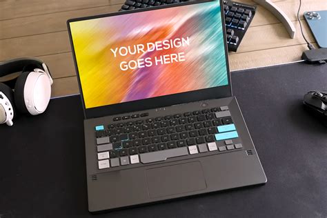Asus Rog Laptop Mockup 04 Graphic By Relineo · Creative Fabrica