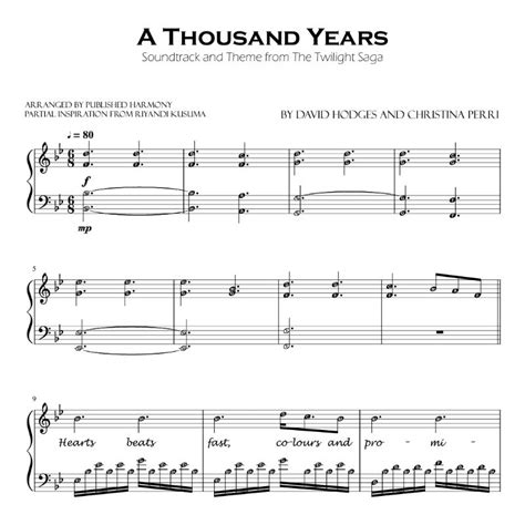 Pdf A Thousand Years Piano Sheet Bundle 3x Piano Sheets Printable