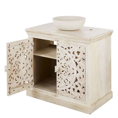 Per scoprire i mobili maison du monde leggi il nostro articolo, conoscerai così stili e collezioni. Mueble de lavabo de mango macizo tallado blanco con efecto ...