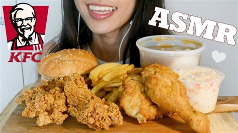 Asmr Kfc Fried Chicken Crunchy Eating Sounds Youtube