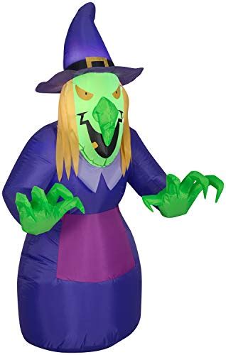 Gemmy Halloween Inflatable 4 Scary Witch Airblown Yard