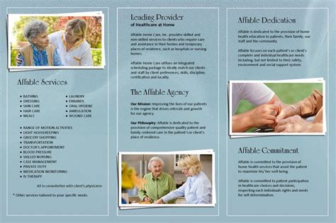 Affable Home Health Care Brochure Very Nice Use Of Colours For A