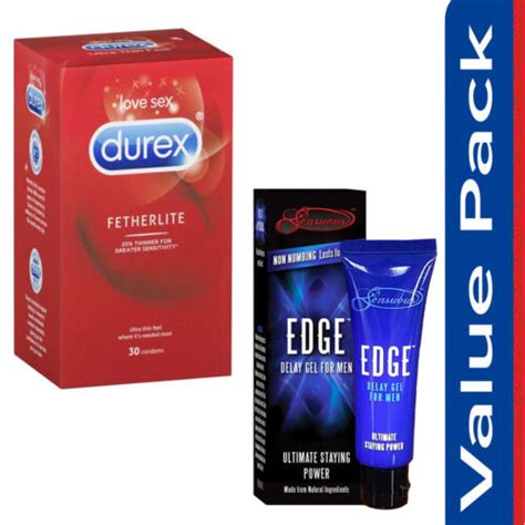 Buy Edge Delay Gel Men Prolong Sex Cream Stay Hard Durex Fetherlite