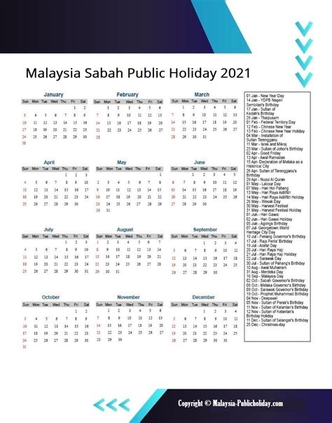 Public Holiday Malaysia 2021 Calendar Updated On 8 Dec 2020